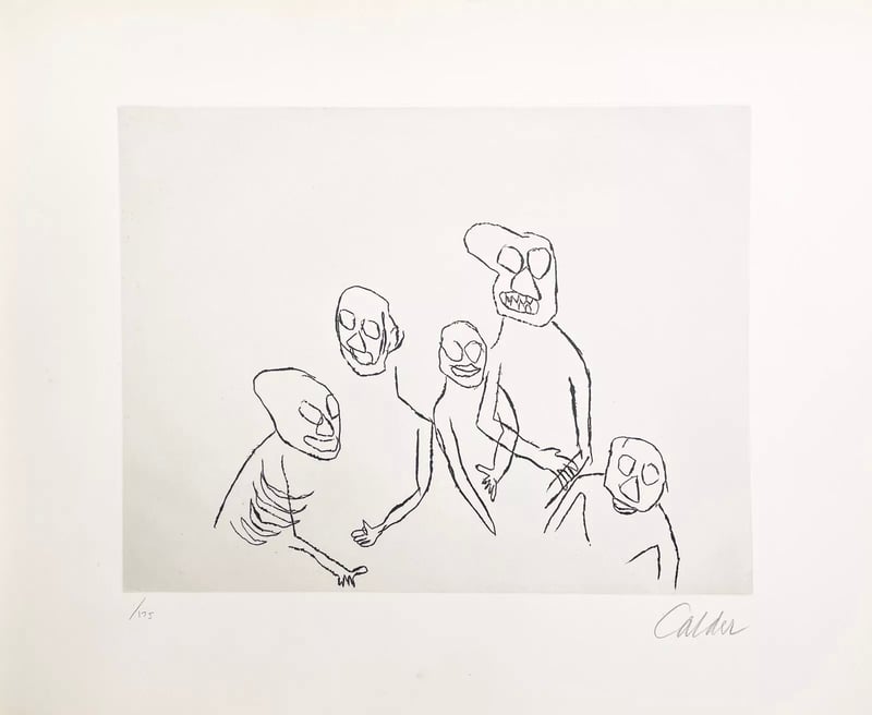 Alexander Calder – Santa Claus VI, 1974 – Aguafuerte