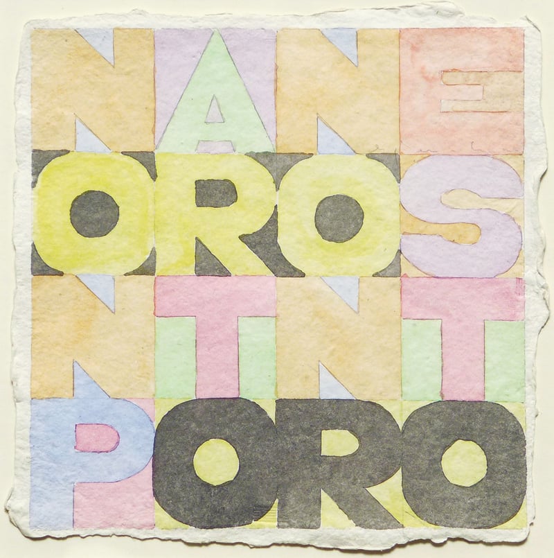 Alighiero Boetti – Non parto non resto (Nove quadrati), 1979 – Aquarell