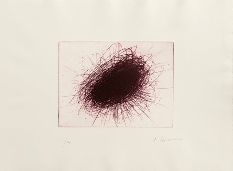 Arnulf Rainer – Kosmos II (violett), 2003 – Punta Seca