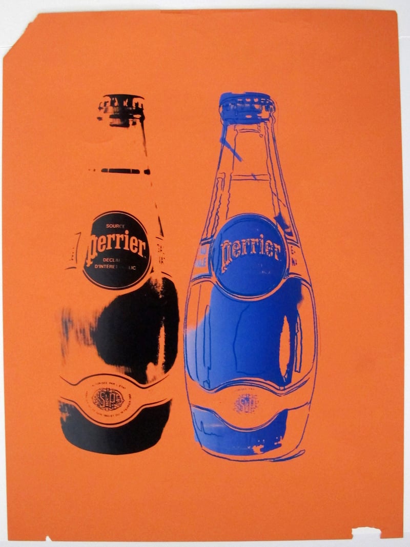 Andy Warhol – Perrier (TP), 1983 – Mixed Media Andy Warhol – Perrier (TP), 1983 – Mixed Media