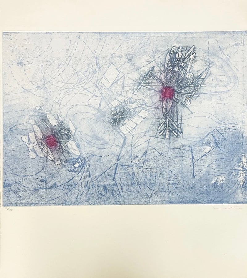 Roberto Matta – Untitled XXI (from Come Detta Dentro Vo Significando), 1962 – Lithographie Roberto Matta – Untitled XXI (from Come Detta Dentro Vo Significando), 1962 – Lithographie