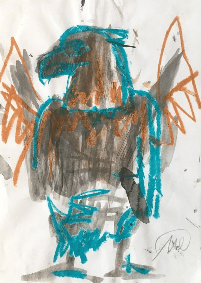 Markus Lupertz – Eagle o.T, 1999-2000 – Técnica mixta