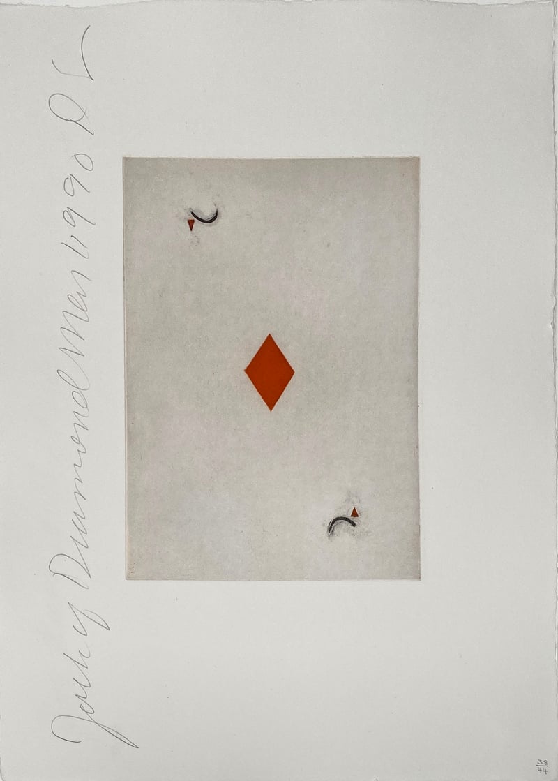 Donald Sultan – Playing Cards (Jack of Diamonds), 1990 – Aquatint