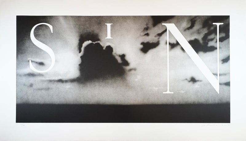 Ed Ruscha – Sin - Without, 2002 – Lithografie