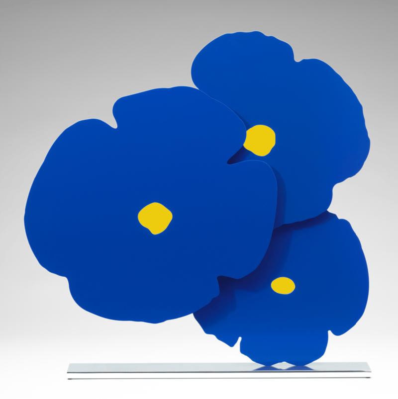 Donald Sultan – Blue and Yellow Poppies, 2023 – Mischtechnik Donald Sultan – Blue and Yellow Poppies, 2023 – Mischtechnik