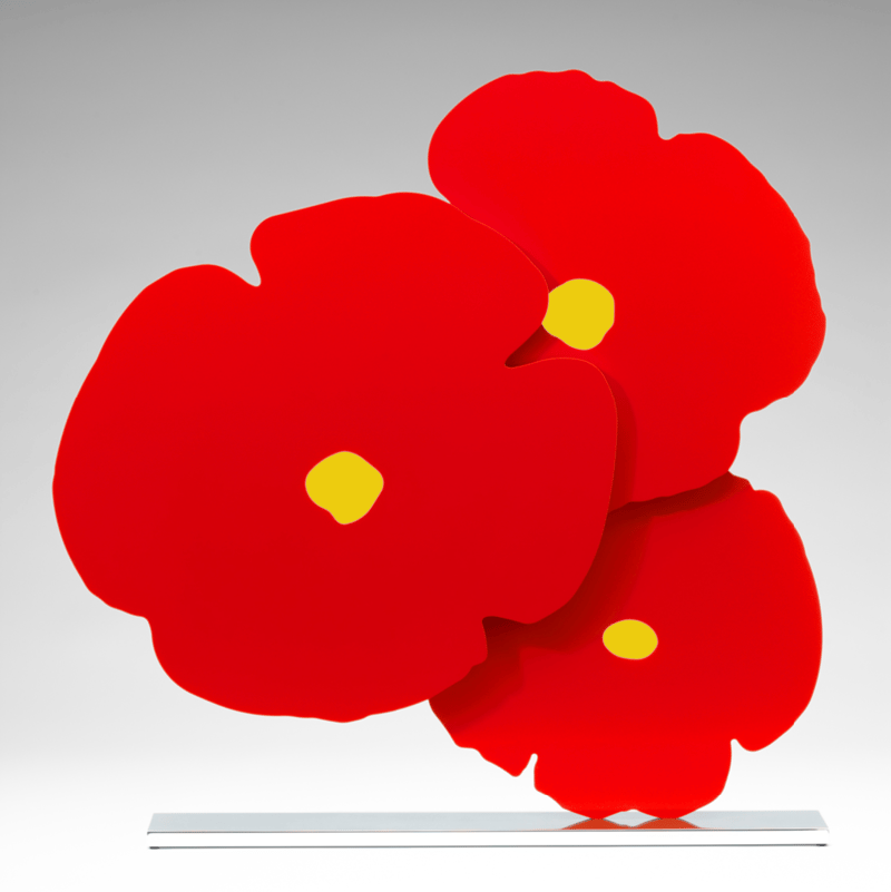 Donald Sultan – Red and Yellow Poppies, 2023 – Mixed média Donald Sultan – Red and Yellow Poppies, 2023 – Mixed média