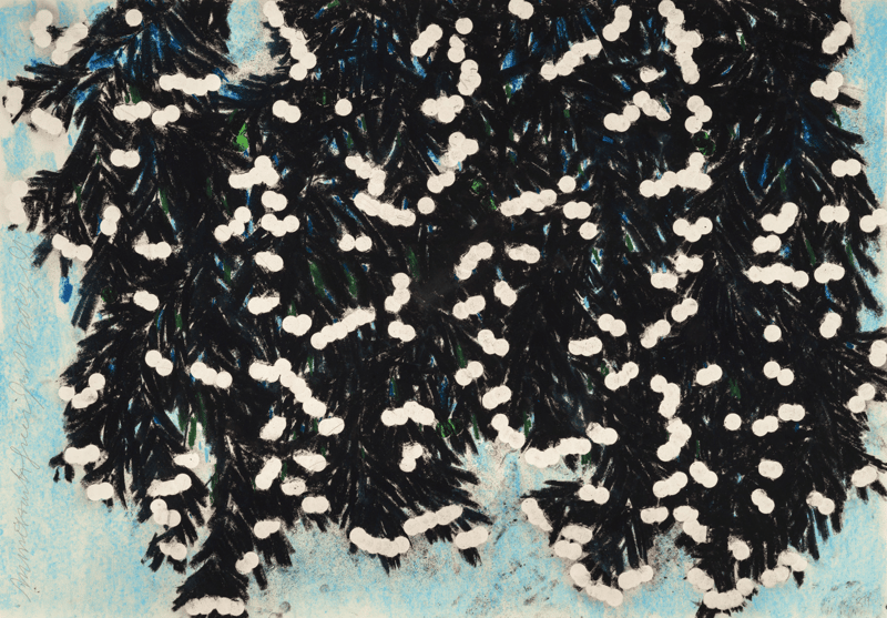 Donald Sultan – Mimosa with Green, Jan 25, 2023, 2023 – Impression sur papier Archival Donald Sultan – Mimosa with Green, Jan 25, 2023, 2023 – Impression sur papier Archival