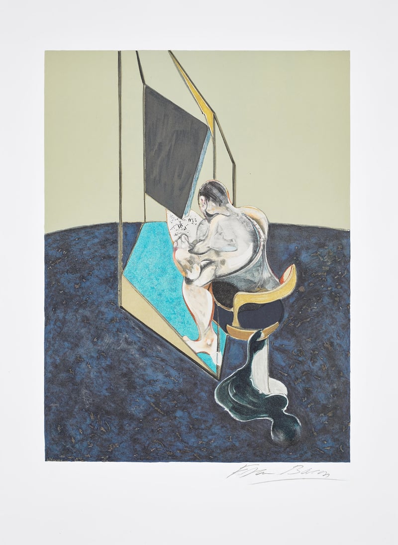 Francis Bacon – Three Studies of Male Back (One Work - Central panel of the triptych), 1987 – Lithographie Francis Bacon – Three Studies of Male Back (One Work - Central panel of the triptych), 1987 – Lithographie