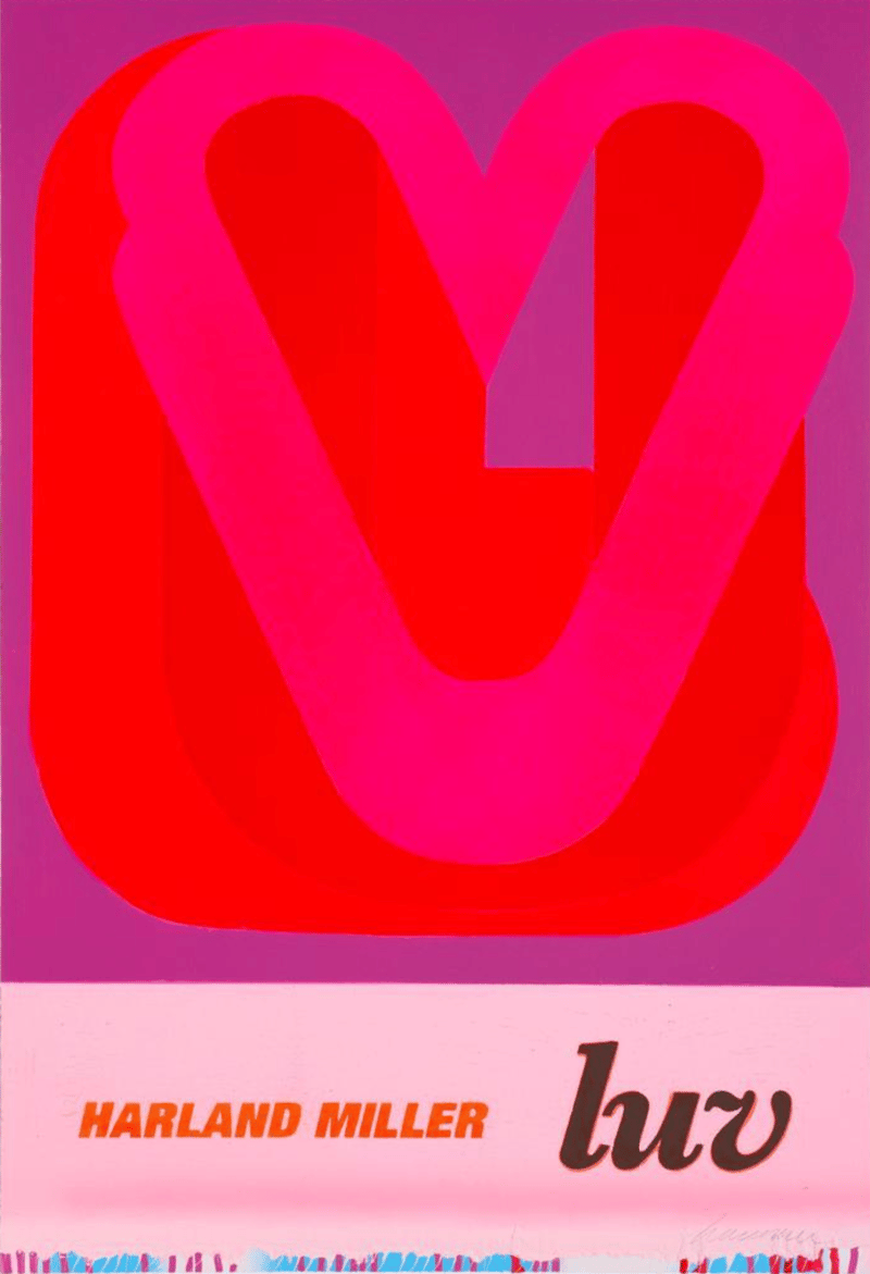 Harland Miller – LUV, 2023 – Woodcut Harland Miller – LUV, 2023 – Woodcut