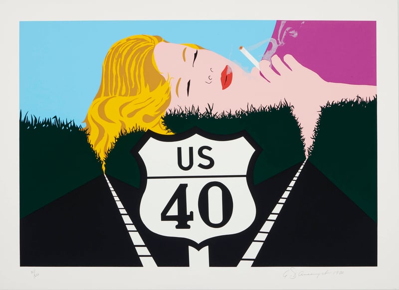 Allan D'Arcangelo – Smoke Dreams, 1980 – Screen-print