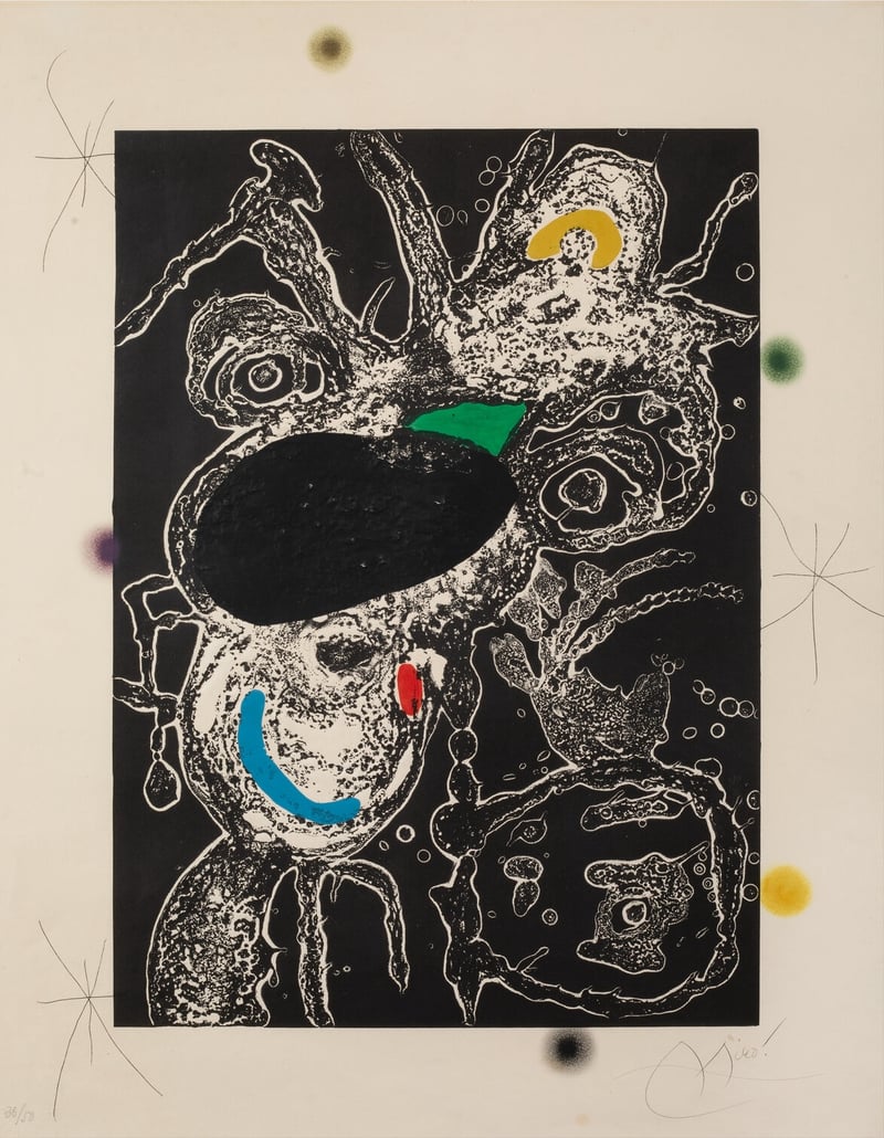 Joan Miró – Plate III from Espriu-Miró, 1975 – Gravure à l'eau-forte Joan Miró – Plate III from Espriu-Miró, 1975 – Gravure à l'eau-forte
