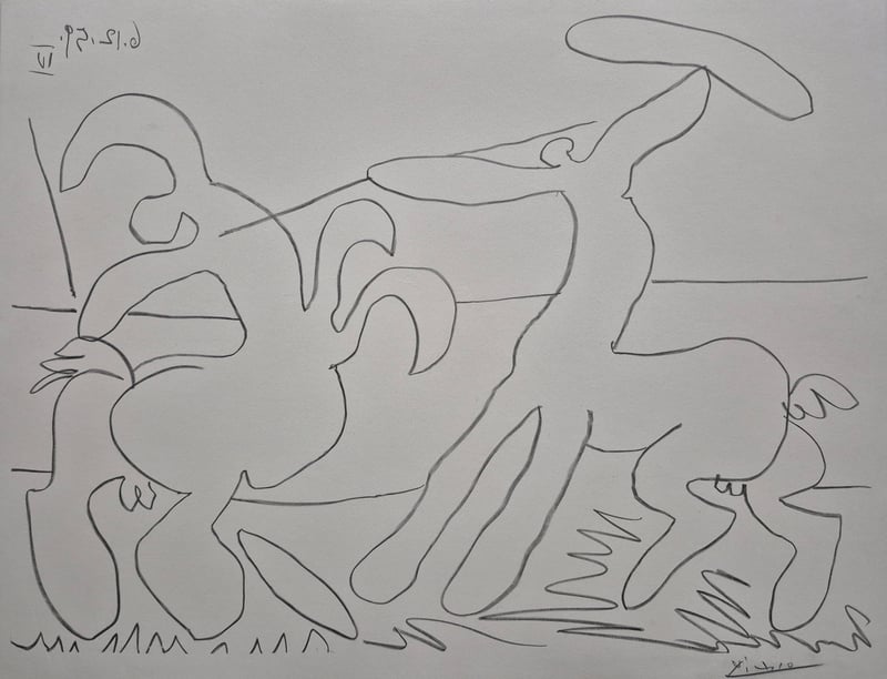 Pablo Picasso – Combat de centaures IV, 1959 – Lithographie