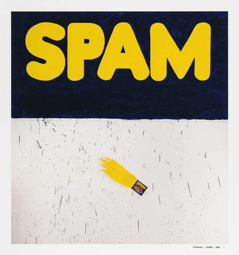 Ed Ruscha – Actual Size, 2024 – Mixed média Ed Ruscha – Actual Size, 2024 – Mixed média