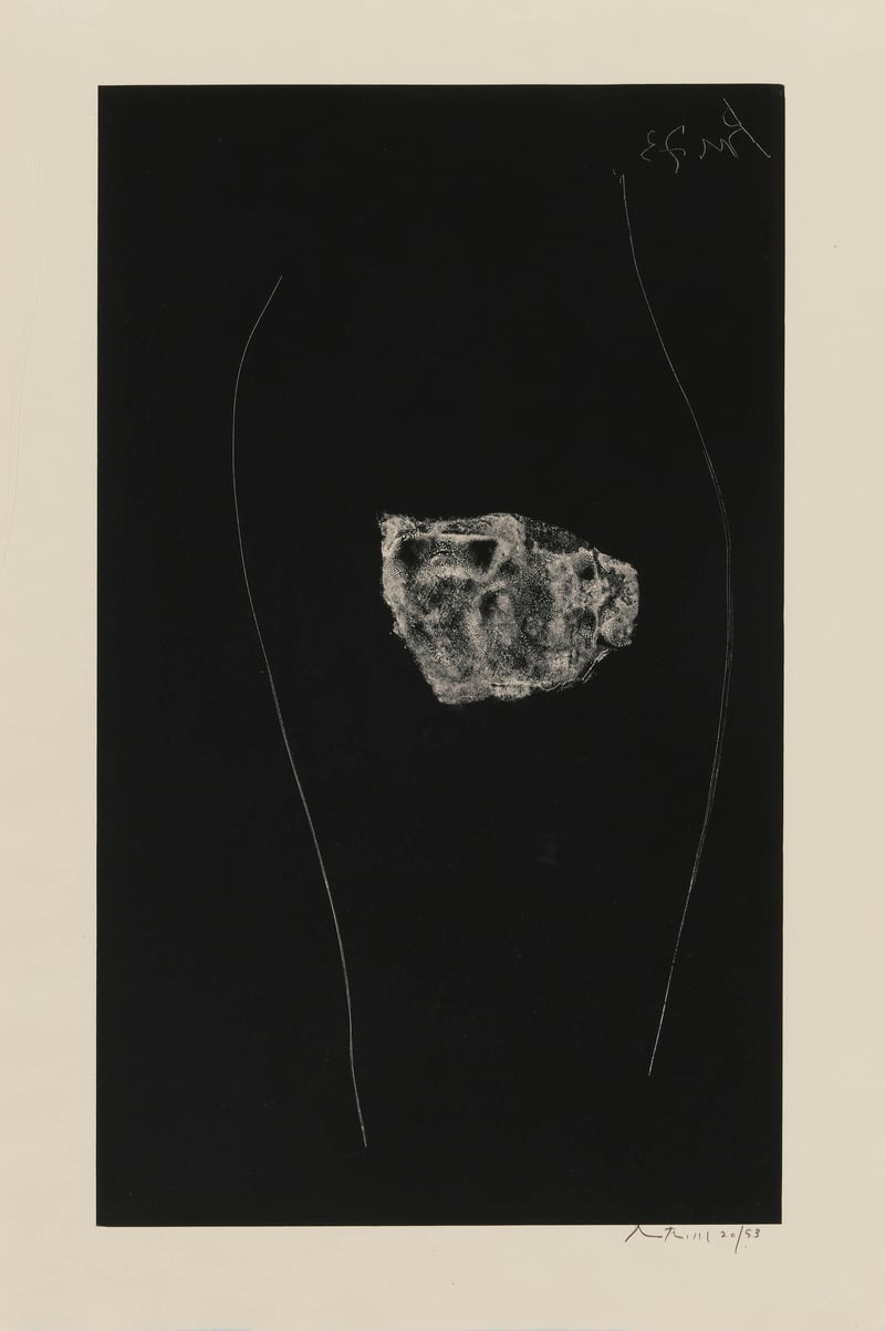 Robert Motherwell – Soot-Black Stone, #5, 1975 – Litografía Robert Motherwell – Soot-Black Stone, #5, 1975 – Litografía