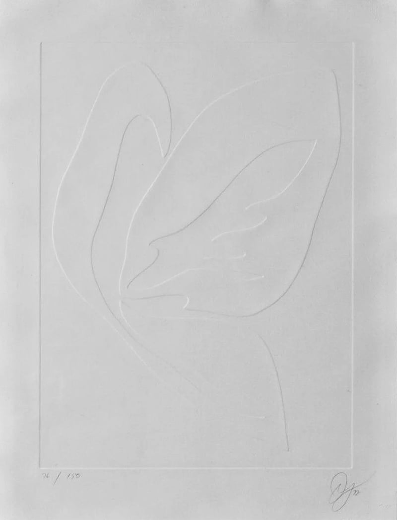 Jack Youngerman – Untitled 2, from the White Portfolio, 1972 – Héliogravure