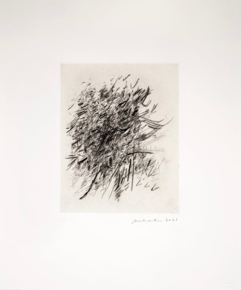Julie Mehretu – Amulet in Crowd, 2021 – Kaltnadel Julie Mehretu – Amulet in Crowd, 2021 – Kaltnadel