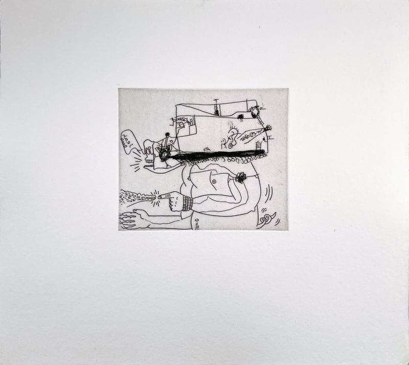 Keith Haring – Untitled (w/ Sean Kalish) #5, 1989 – Radierung