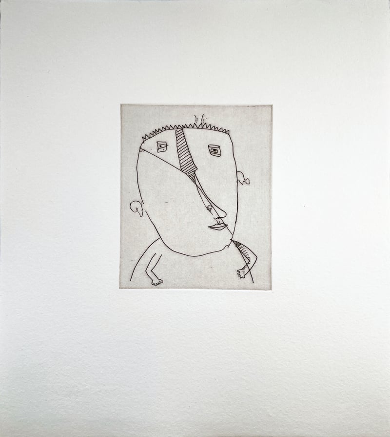 Keith Haring – Untitled (w/ Sean Kalish) #6, 1989 – Radierung