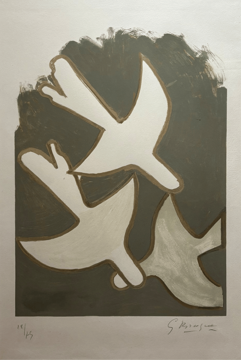 Georges Braque – Les Oiseaux Blancs, 1958 – Lithographie