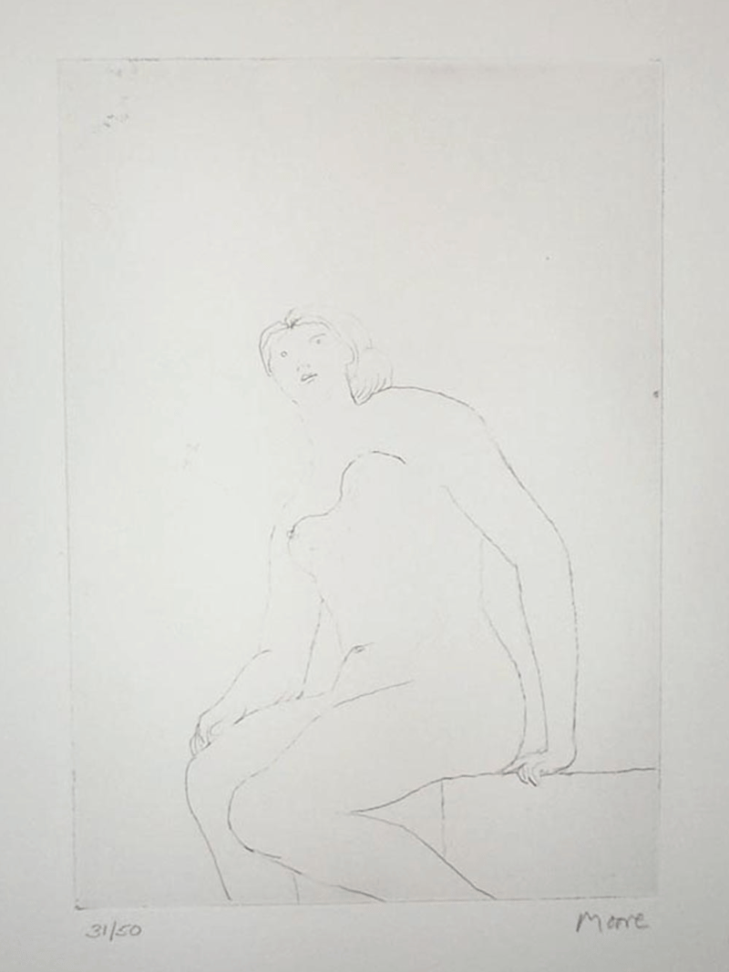 Henry Moore – Seated Nude, 1979 – Mischtechnik Henry Moore – Seated Nude, 1979 – Mischtechnik