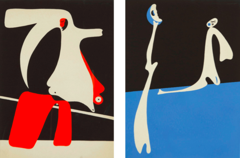 Joan Miró – Cahiers d'Art (Dupin 14-15), 1934 – Gemengde techniek. Joan Miró – Cahiers d'Art (Dupin 14-15), 1934 – Gemengde techniek.