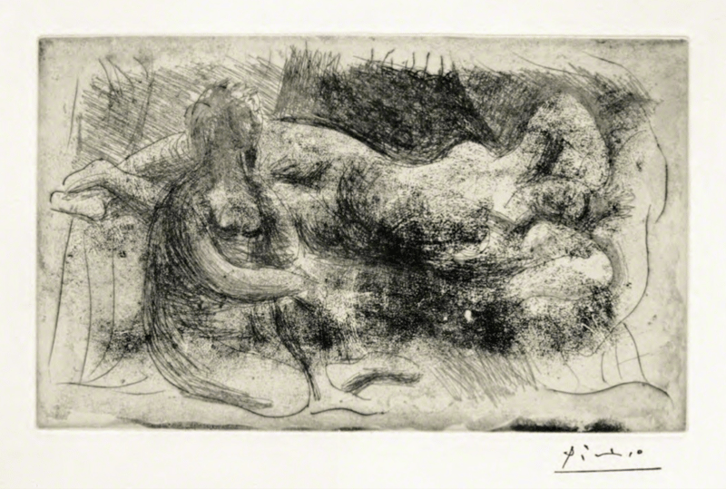 Pablo Picasso – Femme Veillant une Dormeuse, 1932 – Radierung Pablo Picasso – Femme Veillant une Dormeuse, 1932 – Radierung
