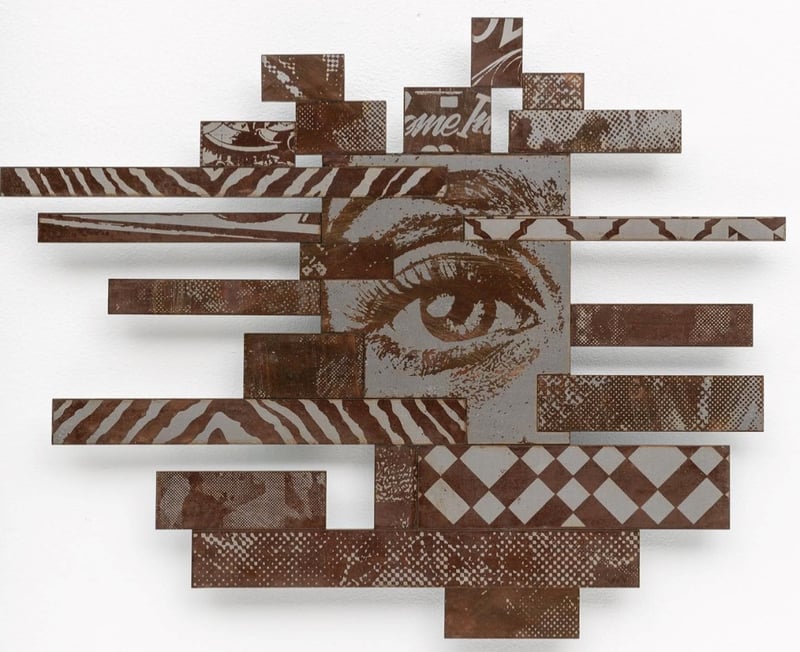 Vhils – Composed, 2022 – Metall
