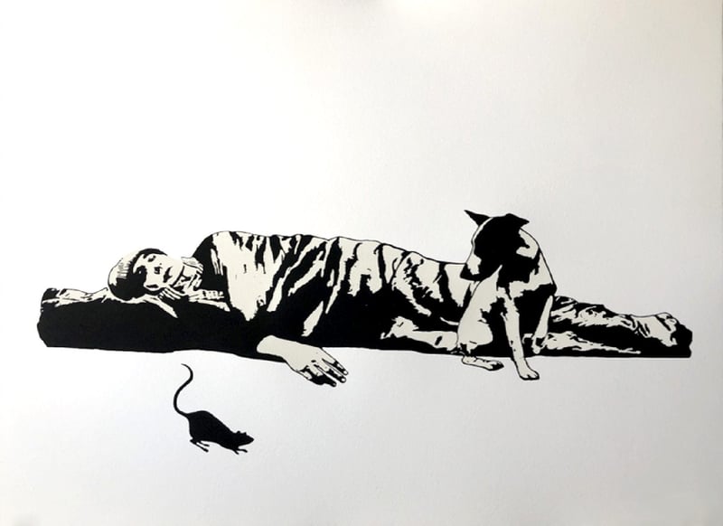 Blek Le Rat – The Homeless, 2022 – Sérigraphie (Screen-print) Blek Le Rat – The Homeless, 2022 – Sérigraphie (Screen-print)