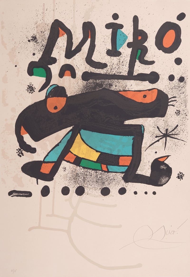Joan Miró – Poster for the exhibition '100 sculptures', 1978 – Lithograph Joan Miró – Poster for the exhibition '100 sculptures', 1978 – Lithograph