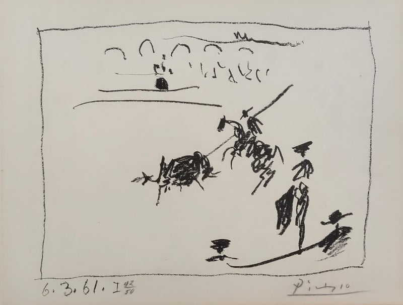 Pablo Picasso – La Pique, from A los toros avec Picasso, 1961 – Lithografie Pablo Picasso – La Pique, from A los toros avec Picasso, 1961 – Lithografie