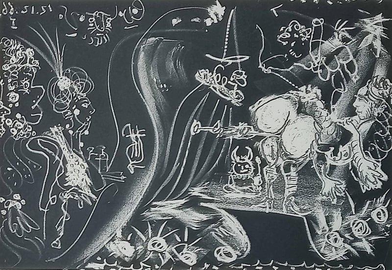 Pablo Picasso – Untitled from Le Cocu Magnifique, 1966 – Gravure à l'eau-forte Pablo Picasso – Untitled from Le Cocu Magnifique, 1966 – Gravure à l'eau-forte