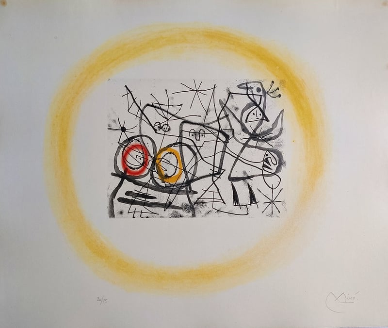 Joan Miró – Préparatifs D'Oiseaux II, 1963 – Aquatint