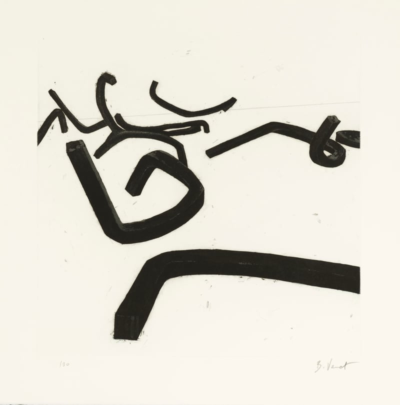 Bernar Venet – Random Combination of Indeterminate Lines II, c. 1990 – Ets en Aquatint