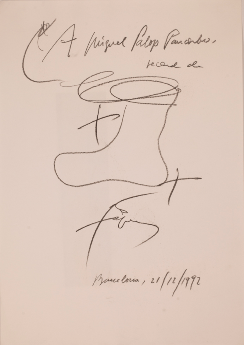 Antoni Tapies – Untitled (Calligraphic Loop Form), 1992 – Graphite