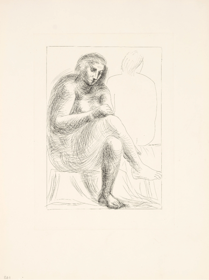 Pablo Picasso – Au bain (Suite Vollard 3), 1930 – Radierung Pablo Picasso – Au bain (Suite Vollard 3), 1930 – Radierung