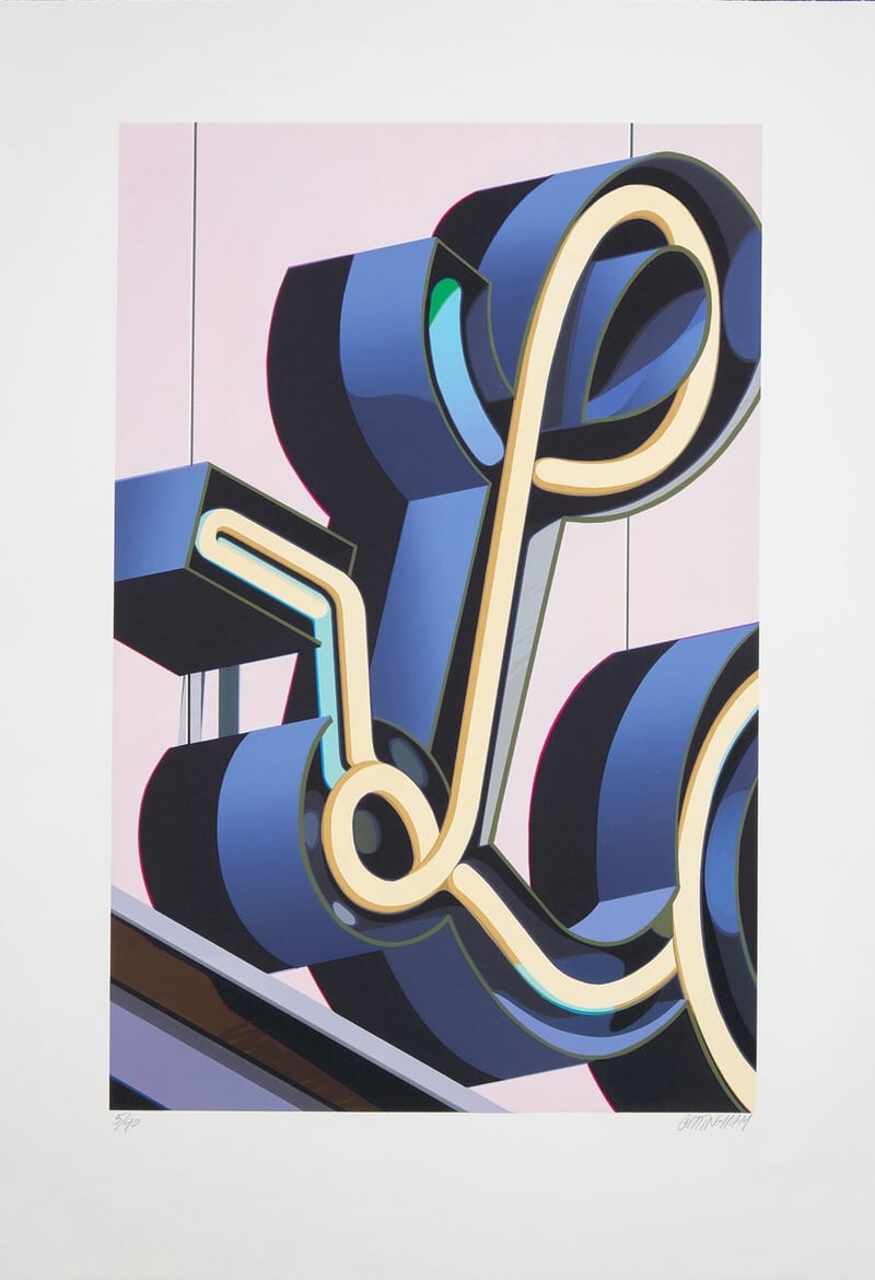 Robert Cottingham – L (from An American Alphabet), 2005 – Lithograph