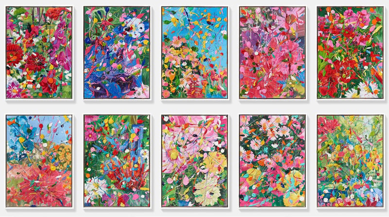 Damien Hirst – Large Hidden Gardens Oil Painting, 2023 – Öl auf Leinwand Damien Hirst – Large Hidden Gardens Oil Painting, 2023 – Öl auf Leinwand