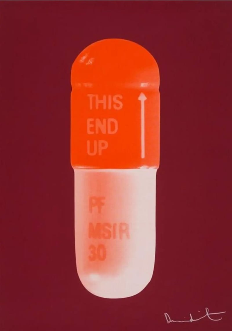 Damien Hirst – The Cure (Sienna Red/Tangerine/Light Tangerine), 2014 – Siebdruck Damien Hirst – The Cure (Sienna Red/Tangerine/Light Tangerine), 2014 – Siebdruck
