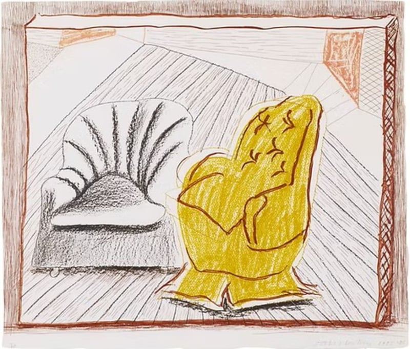 David Hockney – A Picture of Two Chairs, 1985 – Lithographie David Hockney – A Picture of Two Chairs, 1985 – Lithographie