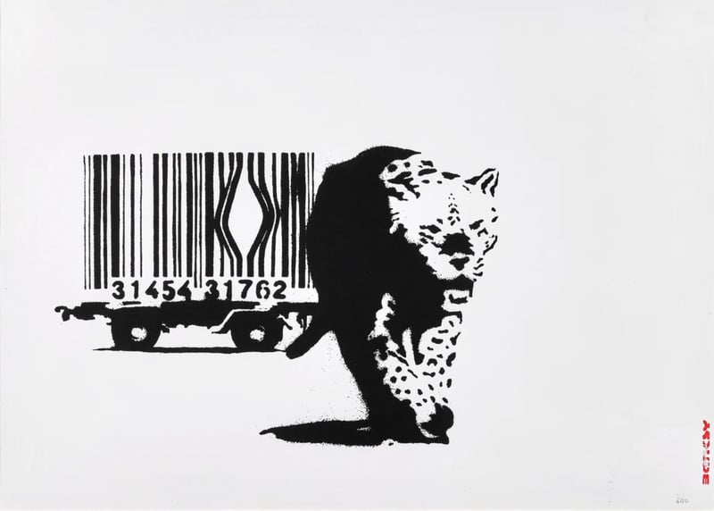 Banksy – Barcode (unsigned), 2004 – Zeefdruk
