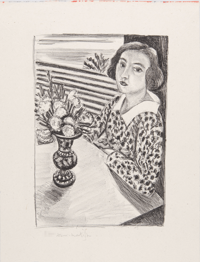 Henri Matisse – Young Woman Sitting with Bouquet of Flower, 1923 – Lithographie
