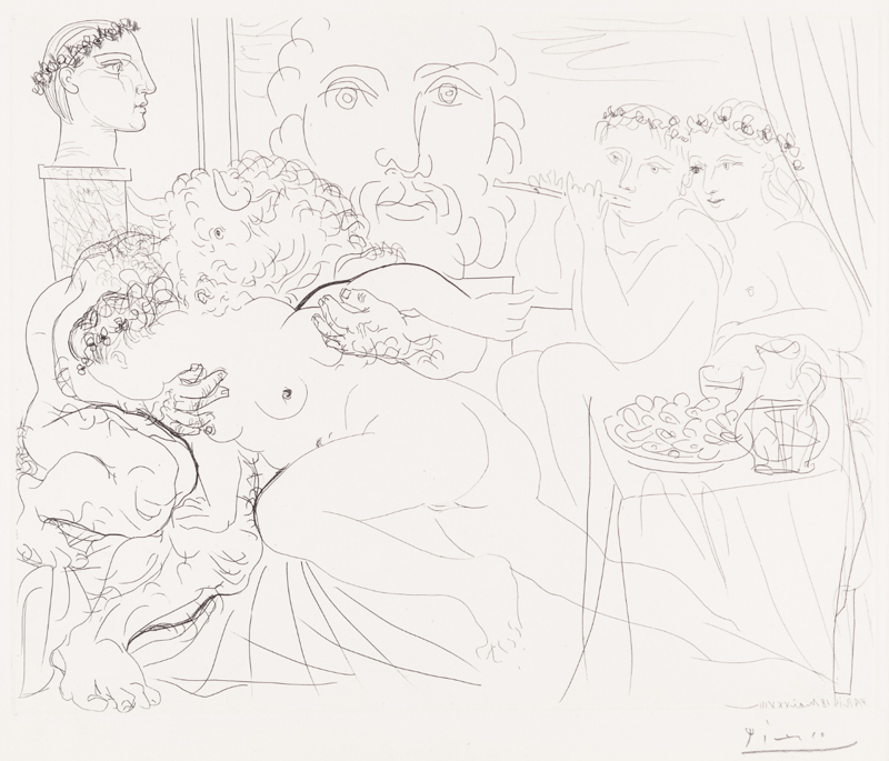 Pablo Picasso – Minotaur Caressing a Woman, 1933 – Etching Pablo Picasso – Minotaur Caressing a Woman, 1933 – Etching