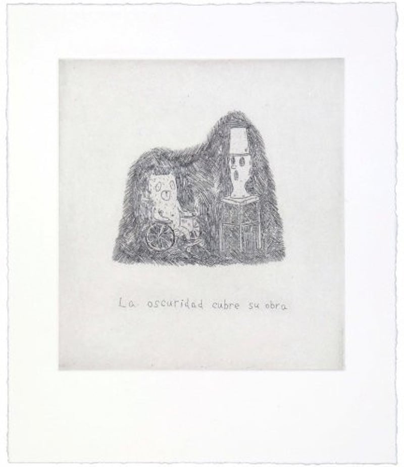 Atsushi Kaga – The darkness covers his work, 2014 – Etching Atsushi Kaga – The darkness covers his work, 2014 – Etching