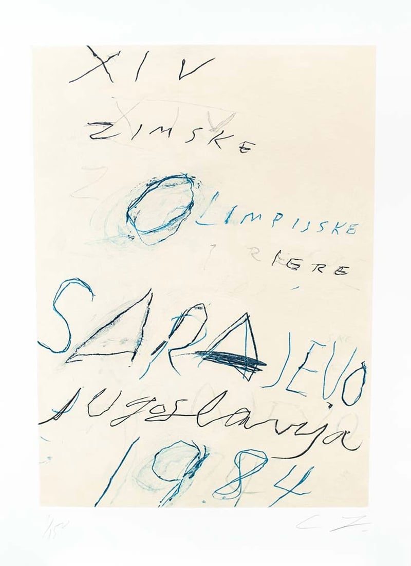 Cy Twombly – Sarajevo, 1984 – Técnica mixta
