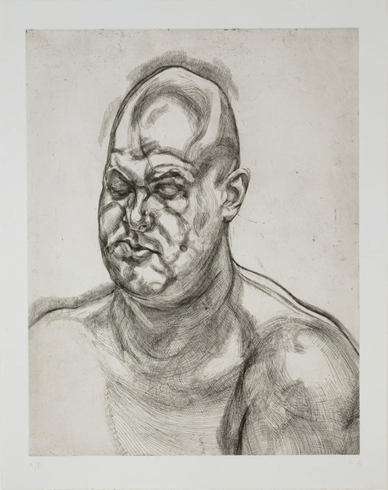 Lucian Freud – Large Head, 1993 – Ets Lucian Freud – Large Head, 1993 – Ets