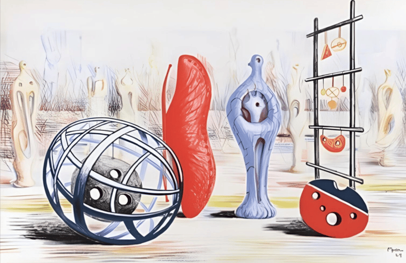 Henry Moore – Scultpural Objects School, 1949 – Lithographie