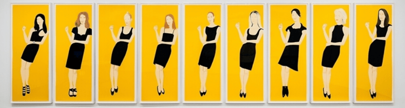 Alex Katz – Black Dress (Portfolio of 9), 2015 – Sérigraphie/Silkscreen