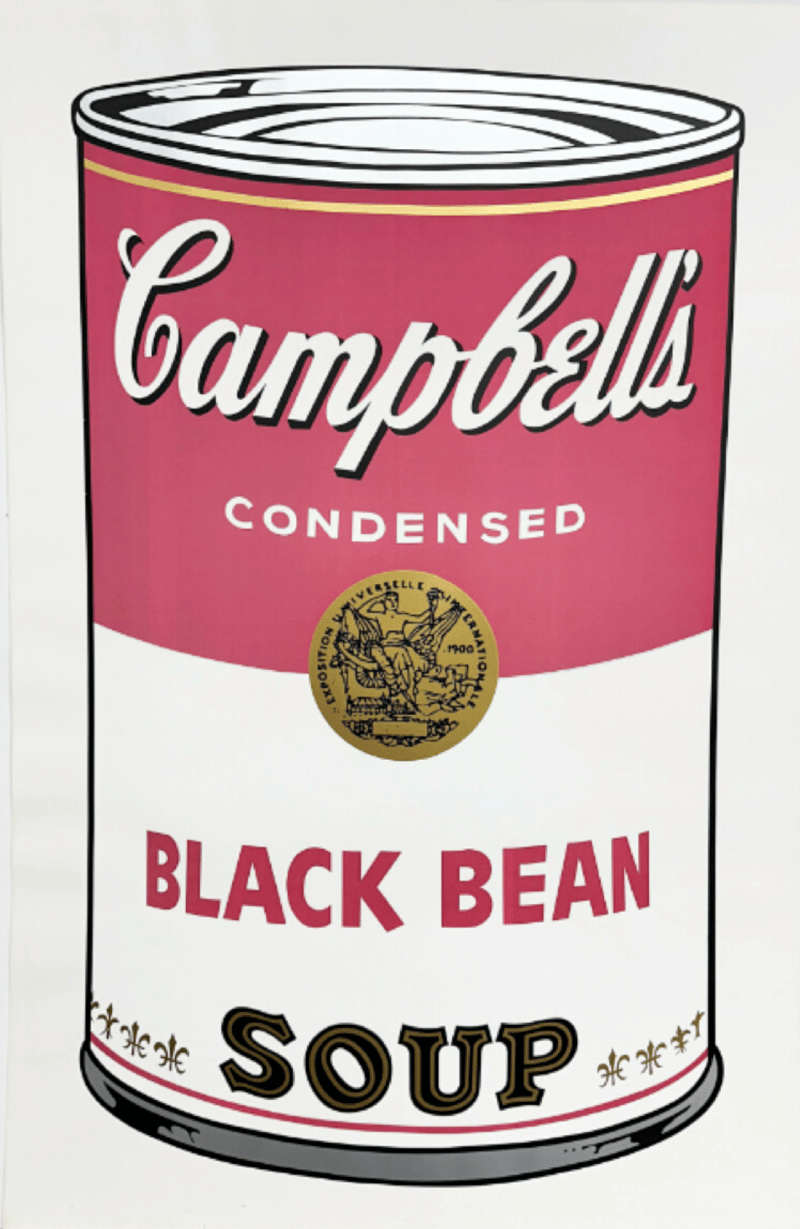 Andy Warhol – Campbell's Soup Can I: Black Bean, 1968 – Screen-print Andy Warhol – Campbell's Soup Can I: Black Bean, 1968 – Screen-print