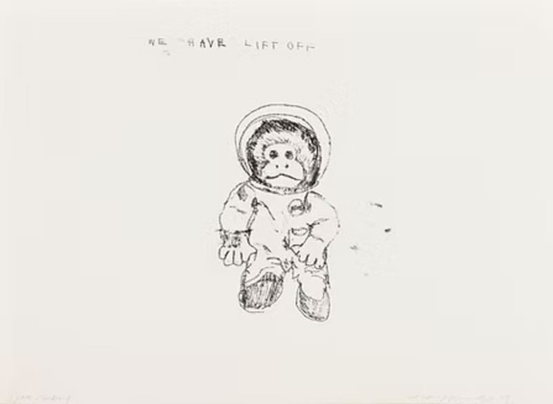 Tracey Emin – Space Monkey, 2009 – Mixed média Tracey Emin – Space Monkey, 2009 – Mixed média
