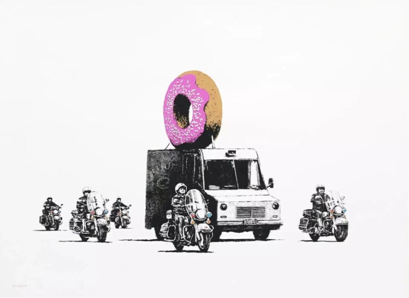 Banksy – Donuts - Strawberry, 2009 – Screen-print